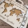 Wooden Wedding Card in the shape of a travel suitcase, Inner envelope for monetary wedding gifts Image 6