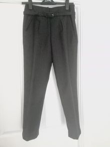 Peter O'Brien AIWear Wool Peg Leg Trousers Grey size 8