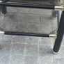 a 3 tier glass table iron frame Image 4