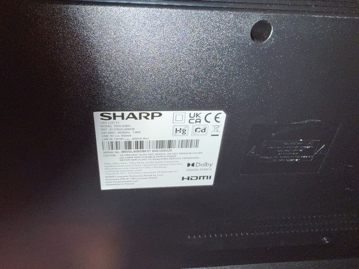 Sharp 50" Smart 4K TV (Model 50GL4060I) - Excellent Condition