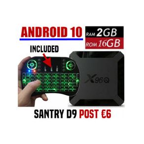 X96Q 2GB 16GB Android TV Box with Wireless Backlit Keyboard Remote