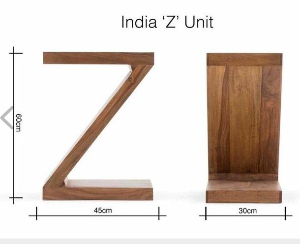 Z shaped wood cube from EZ living
