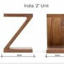 Z shaped wood cube from EZ living Image 2