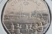 Rare, Christmas Isle of Man 50p. 1990, Free Post