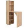 Bar Table with Cabinet Oak 115x59x200 cm Image 2