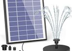 2022 Upgraded AISITIN Solar Fountain Pump, 6.5W Panel Backup Solar Water Pump Floating Fountain, 6 Nozzles, for Bird Bath, Fish Tank, Pond or Garden Decoration