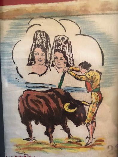 Original Spanish Bullfighting Art on Linen (11)