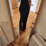 womens dress maxi , classic dress,  black tight, with a beautiful slit at the back size XS  ,black elegant Bershka , 96 % cotton Image 3