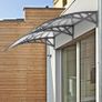 Door Canopy Awning Outdoor Window Rain Shelter Cover for Front/Back Door Porch Clear 196 x 75cm Image 3
