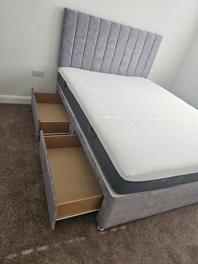 Divan Double & King Size Bed Frame With Mattress