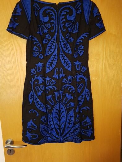 French Connection size uk8-10 black and blue beaded dress