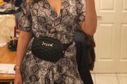Snake print lightweight dress