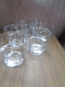 Retro Glass Desert Dishes x 6 for Sale