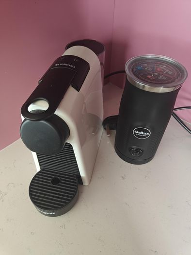 Nespresso Magimix coffee machine and Lavazza frother