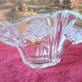 Art Deco 8 Inches Wide Centerpiece Glass Bowl With Embossed Leaves Decoration Image 2