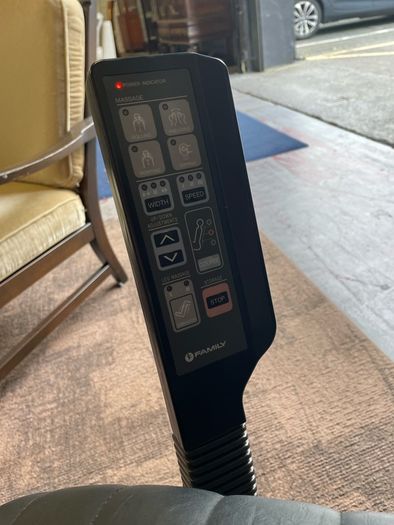 Black Leather Reclining Massage Chair