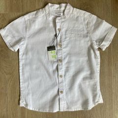 Boys linen mix short sleeve  shirt, 4-5 y