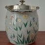 Antique Hand Enamelled Opaline Biscuits Jar 1890s Image 2