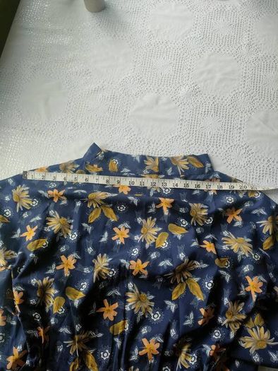 Handmade Navy Floral Summer Dress Medium Postage included