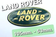 LAND ROVER Defender SVX Green and Yellow (gold) letters GRILL OVAL BADGE 105mm - 53mm 105  53