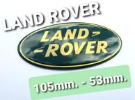 main image for ad LAND ROVER Defender SVX Green and Yellow (gold) letters GRILL OVAL BADGE 105mm - 53mm 105  53