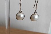Sterling silver pearl earrings