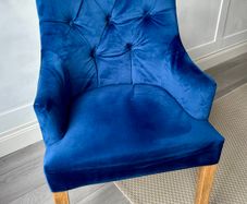 Royal Blue Velvet Dining Chairs x6