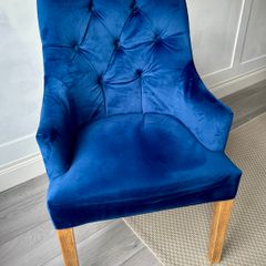 Royal Blue Velvet Dining Chairs