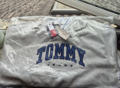 Tommy Jeans Hoodie Grey Medium New