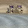 925 Sterling Silver Amethyst Earrings Image 3
