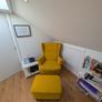 Yellow Armchair with Footrest Image 3
