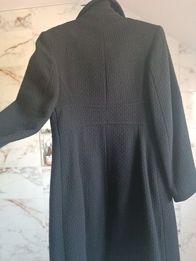 Oasis wool tweed classic black winter coat S 8 Dry cleaned
