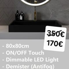 LED Bathroom Mirror Gold