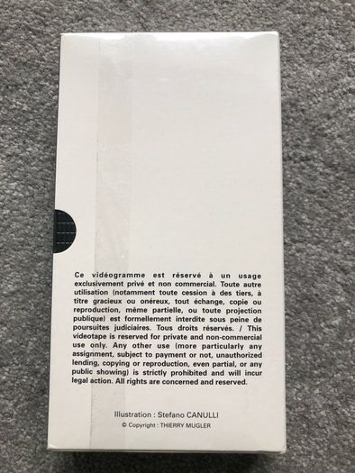 90s Vintage Collector Vhs of Thierry Mugler Paris Fashion show. Unwrapped