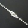 Art Deco Vintage Style Wedding Bridal Crystal Silver Bracelet Image 5
