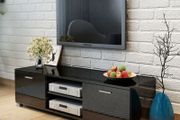 TV Cabinet High-Gloss Black 140x40.3x34.7 cm