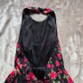 Boohoo Floral Open back halterneck mini dress, size 10 Image 4
