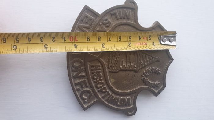 Antique Everton Football Club Shield Logo Solid Cast Brass RARE