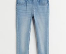H&M girls denim jeggings light wash aged 2-3 EUC