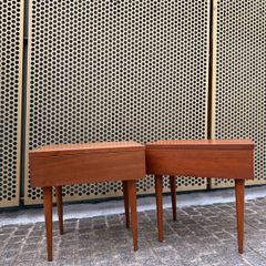 MCM Danish teak bedside lockers