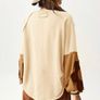 Bohemela @ Shein Cream Cotton Sweatshirt with Contrasting Sleeves  New with Tags Image 2