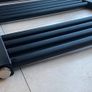Black Straight Heated Towel Rail W500mm x H800mm Flat Central Heating Towel Radiator (FREE POSTAGE) Image 3