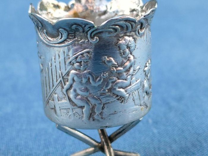 Miniature 19th century 800 silver chalice