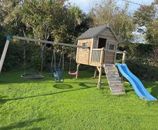 Large Wooden Garden Playhouse / Climbing Frame