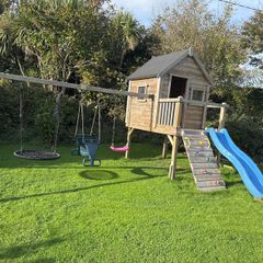 Large Wooden Garden Playhouse / Climbing Frame