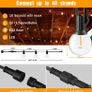 Outdoor Festoon Lights Mains Powered 5.5M/18FT, Waterproof LED String Lights with 11 G40 Plastic Bulbs, Connectable Warm Light Patio String Lights for Garden, Porch, Christmas Party (FREE POSTAGE) Image 4