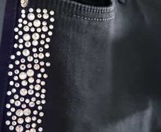Pour Moi Jet Black Skinny Jeans with Diamante details Sz 14UK - Rrp 50 (BNWT)