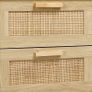 Side Table with 2 Hand Made Rattan Decorated Drawers, Night Stand Set 2, Wood Nigntstand, End Table with Storage for Bedroom, Natural, 2 Pack Image 5
