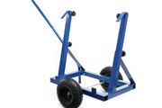 Tyre Trolley Max. 200 kg with Height-Adjustable Storage Supports 280 - 830 mm Steel