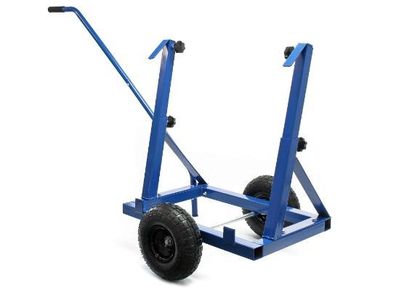 Tyre Trolley Max. 200 kg with Height-Adjustable Storage Supports 280 - 830 mm Steel